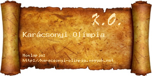 Karácsonyi Olimpia névjegykártya
